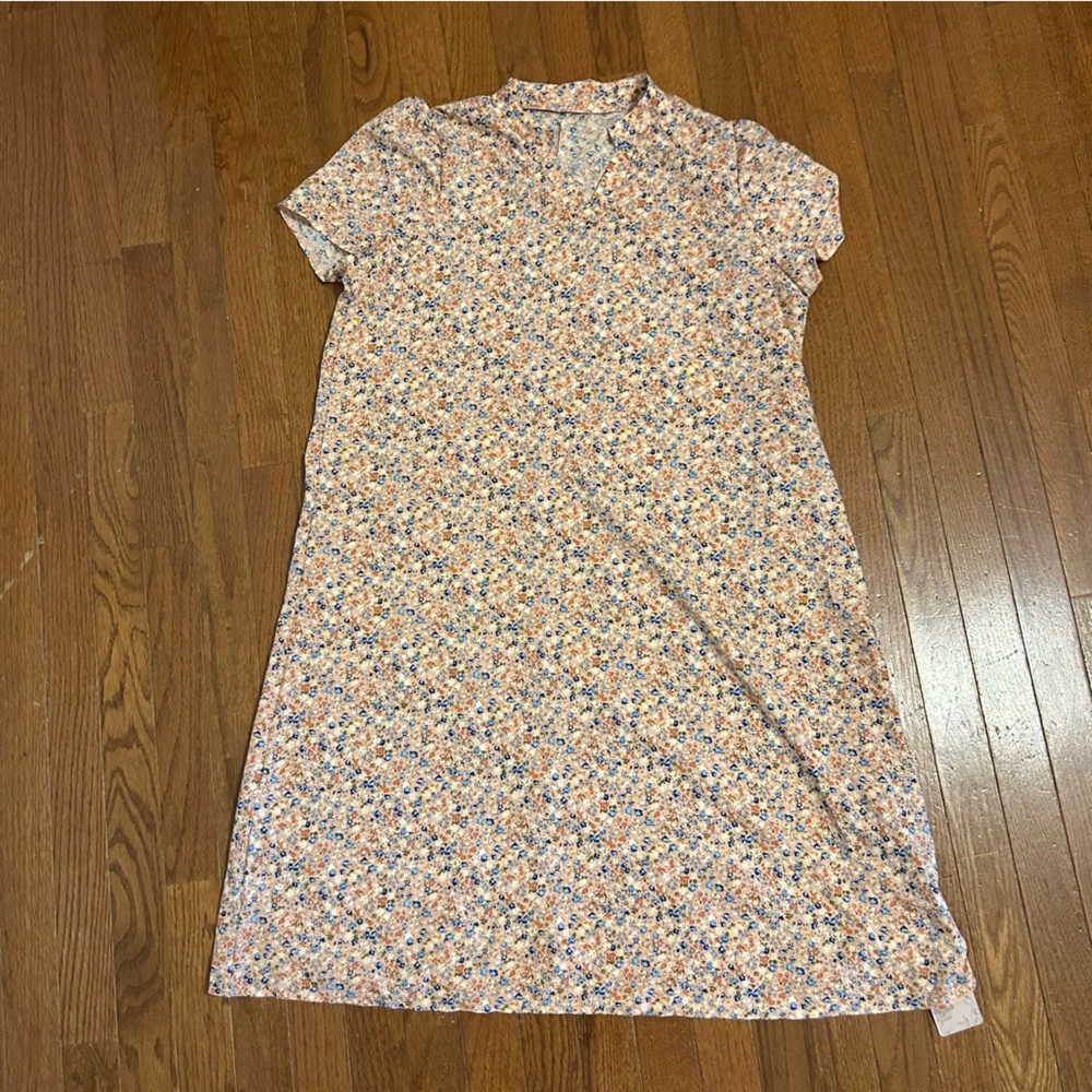 EMERY ROSE Floral No Iron Womens Size L Dress  NEW WITH TAGS